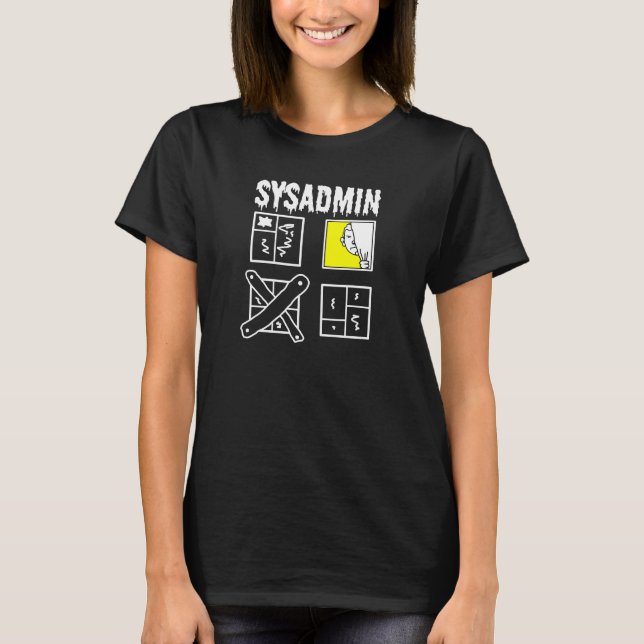 T-shirt Sysadmin - Administrateur système (Devant)
