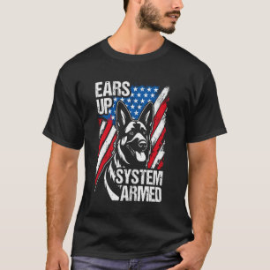 T-shirt SYSTÈME D'ALERTE ACTIF Berger Allemand Patriotique