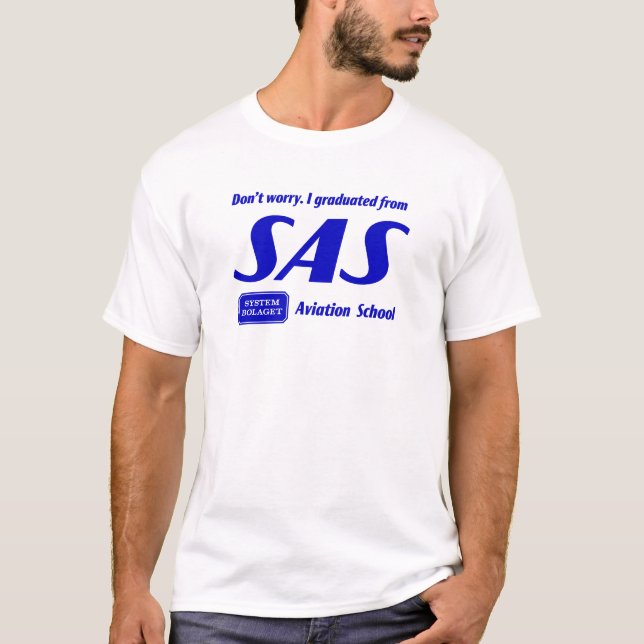 T-shirt Système de compagnies aériennes scandinaves (Devant)