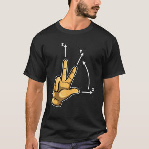 T-shirt Système de coordonnées programmeur CNC machine de