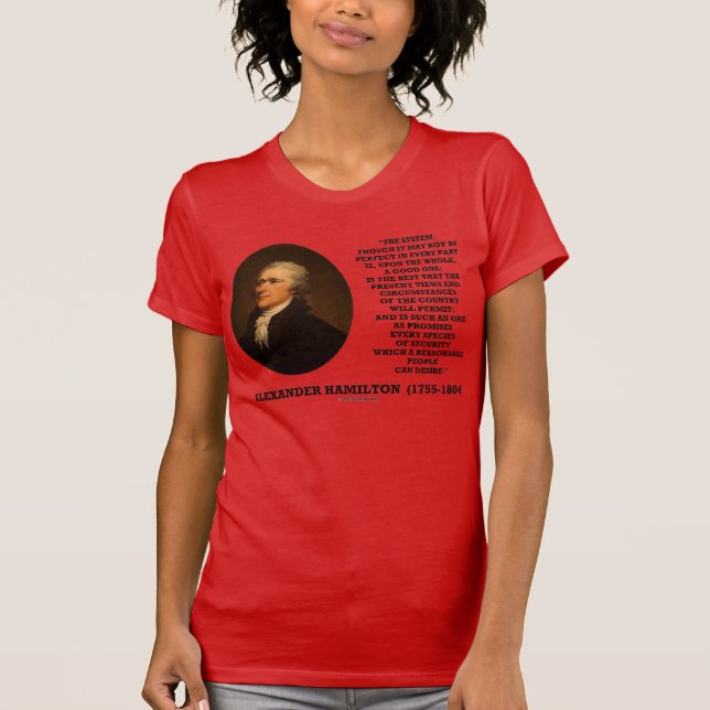 T-shirt Système de Hamilton ne pas être parfait une bonne (Devant)