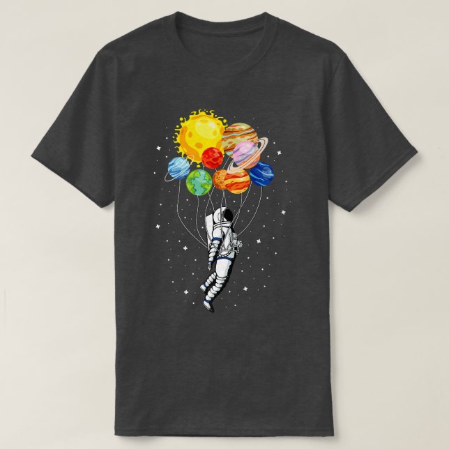 T-shirt Système de planètes solaires Fundy Space Astronaut (Design devant)
