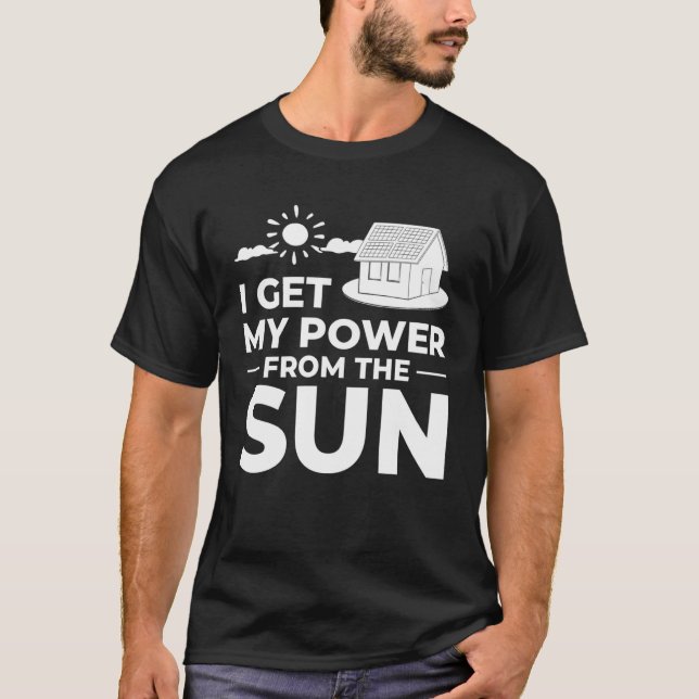 T-shirt Système d'énergie solaire Panneau solaire (Devant)