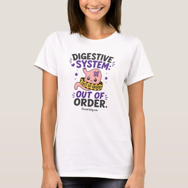 T-shirt Système digestif hors service (Devant)