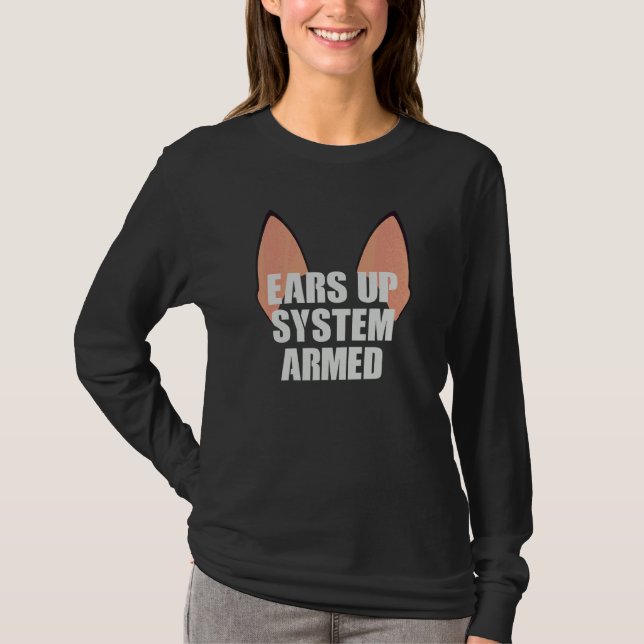 T-shirt Système Ears Up Armé   Berger Allemand Gsd (Devant)