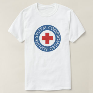 T-shirt Système immunitaire mixte bleu-rouge