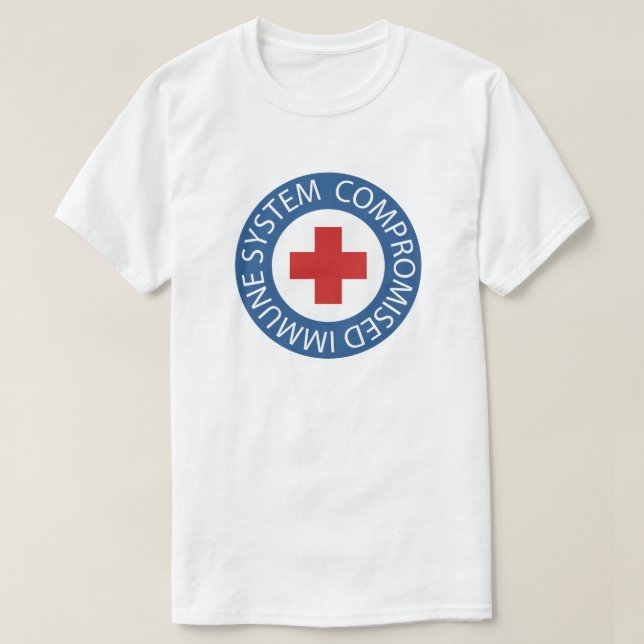 T-shirt Système immunitaire mixte bleu-rouge (Design devant)