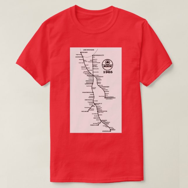T-SHIRT SYSTÈME MONON RAILROAD 1965 (Design devant)