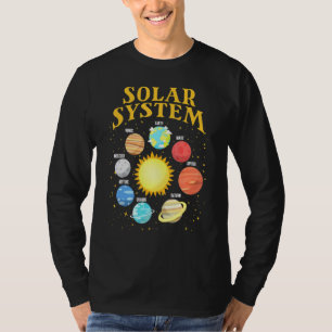 T-shirt Système Solaire Avec Planètes Science Planète 1