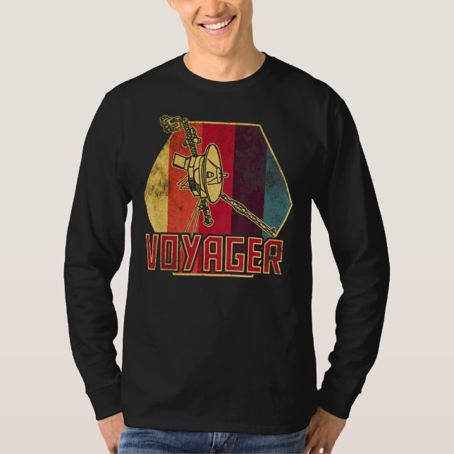 T-shirt Système solaire de sonde spatiale Voyager 1 & 2 (Devant)