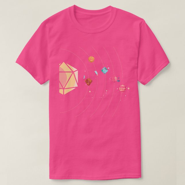 T-shirt Système solaire Dice 1 (Design devant)