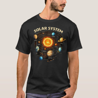 T-shirt Système solaire mignon Planètes Astronomie Espace