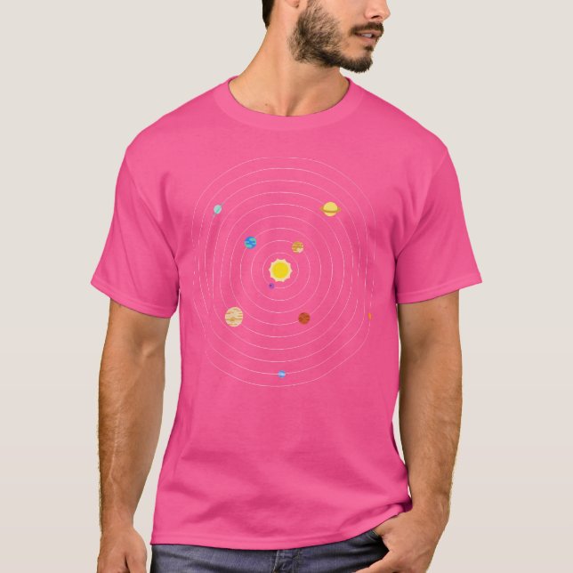 T-shirt Système solaire Planètes Astronome Astronome Cadea (Devant)