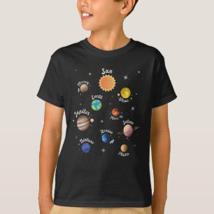 T-shirt Système solaire Planètes Enfants Connaissances Esp