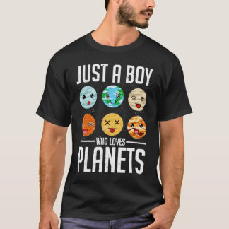 T-shirt Système solaire Planètes mignonnes Garçons Space S