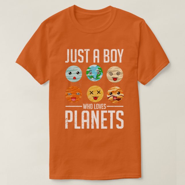 T-shirt Système solaire Planètes mignonnes Garçons Space S (Design devant)