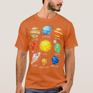 T-shirt Système solaire Planètes Science Espace Galaxie Un