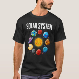 T-shirt Système solaire Planètes Science Space Boys Girls