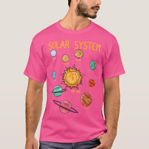 T-shirt Système Solaire Planètes Science Space Boys Girls
