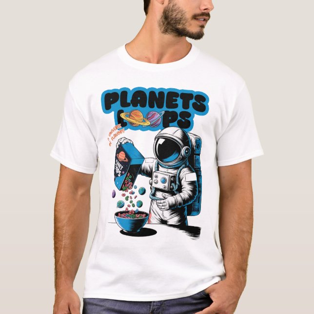 T-shirt Système solaire Planètes spatiales colorées (Devant)