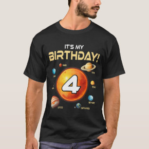 T-shirt Système solaire pour enfants 4 ans 4 ans