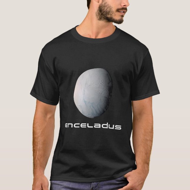 T-shirt Système solaire Saturn Moon Encelade Astronomie sp (Devant)