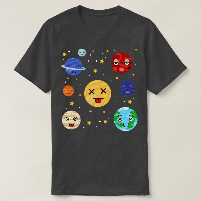 T-shirt Système solaire Science spatiale Astronomie Planèt (Design devant)
