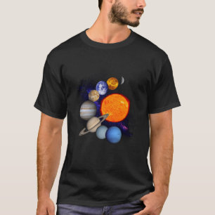 T-shirt Système solaire Soleil Planètes Voie Lactée Galaxi