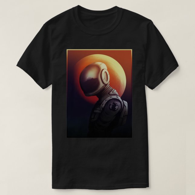 T-shirt Système solaire spatial astronaute de Mars Réalism (Design devant)
