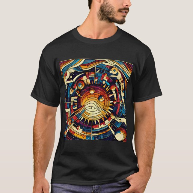 T-shirt Système solaire spatial Imagination#6 (Devant)