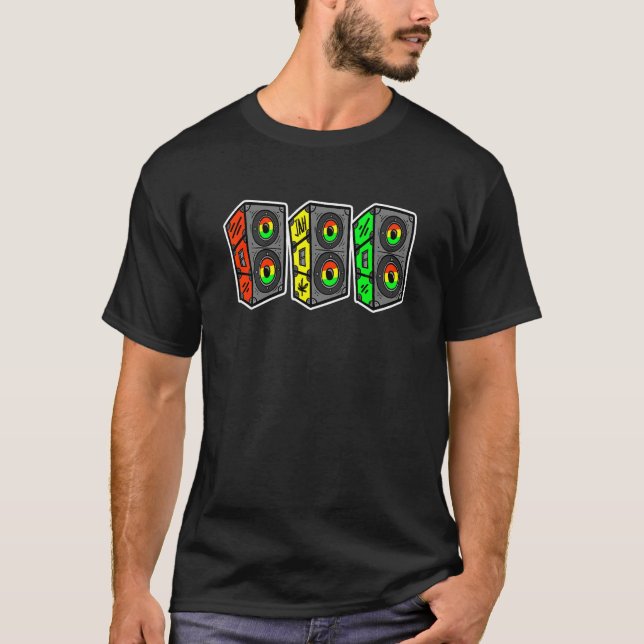 T-shirt Système sonore Reggae Roots Rastafari (Devant)