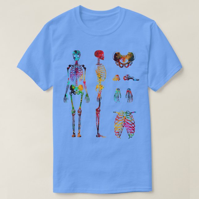 T-shirt Système squelettique du corps humain 1 (Design devant)