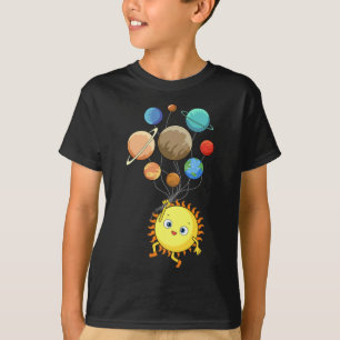 T-shirt Systèmes solaires Planètes Astronomie Spatiale