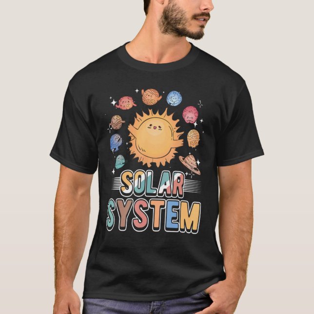 T-shirt Systèmes Solaires Planètes Et Espace Scientifique  (Devant)
