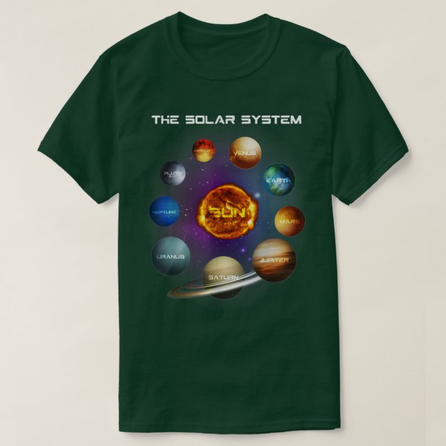 T-shirt Systèmes solaires Planètes Science Astronomie spat (Design devant)