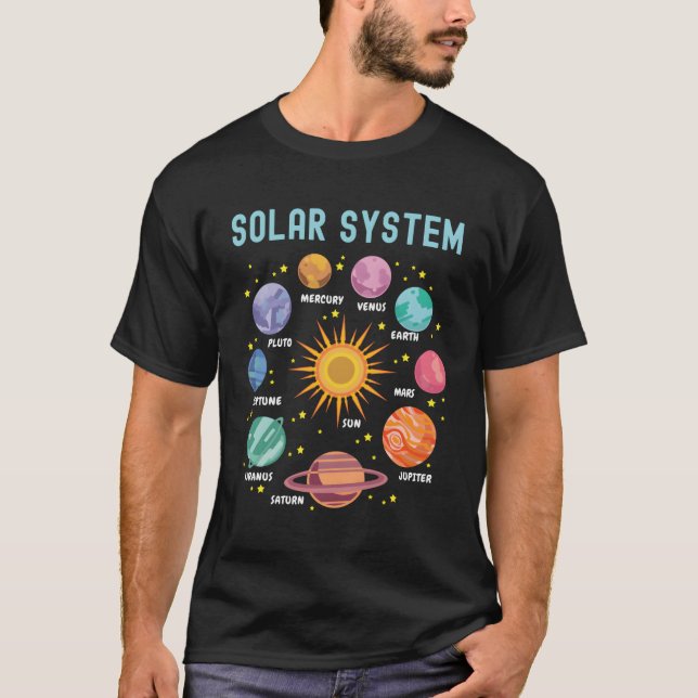 T-shirt Systèmes solaires Planètes Science Espace (Devant)