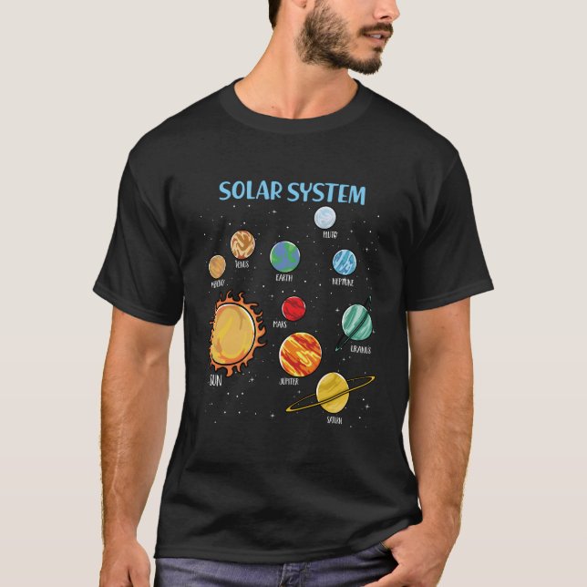 T-shirt Systèmes solaires Planètes Science Espace Stem (Devant)