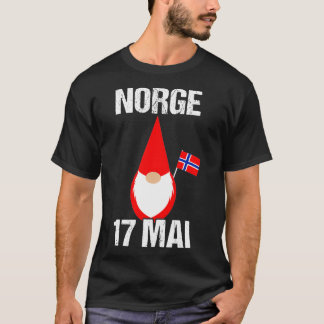 T-shirt Syttende Mai Drapeau Norvégien Norge 17 Mai Tomte