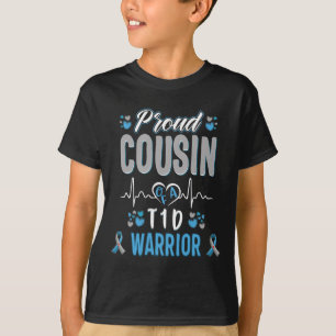 T-shirt T1d Fière Cousine Sensibilisation au diabète Type