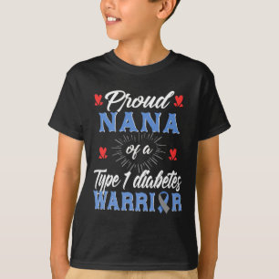 T-shirt T1d Fière Nana Sensibilisation au diabète Type 1 I