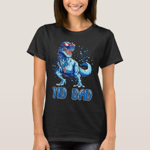 T-shirt T1D Papa Type 1 Diabète Ruban T Rex Dinosaur Garço