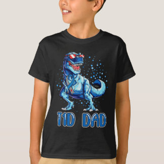 T-shirt T1D Papa Type 1 Diabète Ruban T Rex Dinosaur Garço