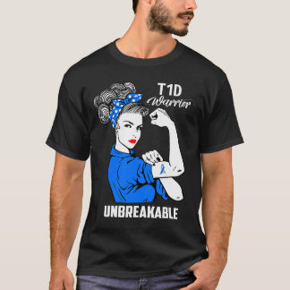 T-shirt T1d Sensibilisation au diabète de type 1 Cadeau de
