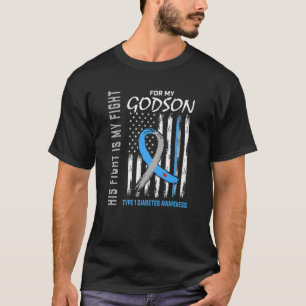 T-shirt T1D Sensibilisation Godson Type Un Diabète Famille