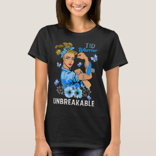 T-shirt T1D Type 1 Diabète Guerrier Sensibilisation Indest