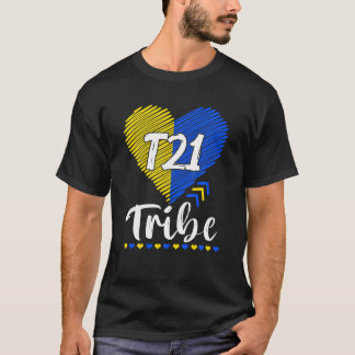 T-shirt T21 Tribe 21 World Down Syndrome Awareness Day Hea