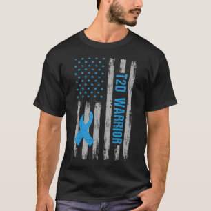 T-shirt T2d Conscience guerrière Drapeau américain Diabéti