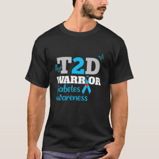 T-shirt T2D Guerrier Type 2 Sensibilisation au diabète Dia