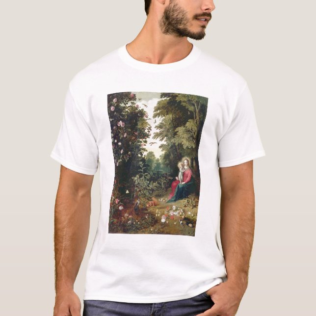 T-shirt T32789 Madonna et l'enfant dans un paysage (Devant)