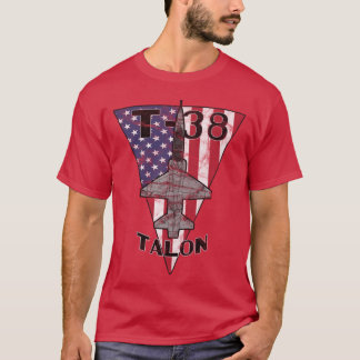 T-shirt T-38 Talon Jet Trainer Airplane Red White & Blue V